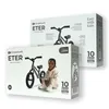 Two boxes of Kinderkraft ETER balance bikes are shown, one slightly behind the other. The front box features a child sitting next to the bike. Produktbild-Vorschau