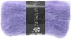 A ball of purple yarn with a black label. Produktbild-Vorschau