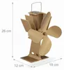 Relaxdays ovenventilator zonder stroom, stil, voor kachel Productafbeelding-voorbeeld 5
