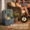 Outsunny Springbrunnen 2-stufig Gartenbrunnen mit LED Produktbild-Vorschau 5