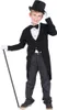 Klassischer Frack schwarz für Kinder Gr. 128- 164 Zauberer Magier Zirkusdirektor Fasching Karneval Mottoparty Kindergeburtstag Produktbild-Vorschau