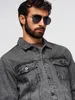 Ombre Jeansjacke mit Waschung grau S Produktbild-Vorschau 5