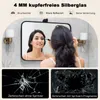 COSTWAY 76,5 x 56 CM miroir mural noir à cadre métallique, Voir les images du produit 4