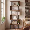 VASAGLE Vintage S-Förmiges Bücherregal Standregal mit 7 Produktbild-Vorschau 8