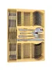 A cutlery set organized in a tray. Anteprima dell’immagine prodotto
