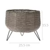 Blumentopf mit Füßen 25x23cm mit Folie 1 Stück Taupe Produktbild-Vorschau 2