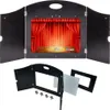 A puppet theater with red curtains and a stage, shown assembled and disassembled. Náhľad obrázku produktu