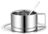 Dreiteiliges Set aus doppelwandiger Edelstahl-Kaffeetasse Produktbild-Vorschau 1