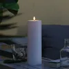XXL LED Kerze - Outdoorkerze - H: 32,5cm/D: 10cm - Timer/Sensor - für Innen/Außen - weiß Produktbild-Vorschau