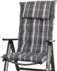 Auflage Hochlehner Sylt 10557-700 grau kariert 119x50x8 cm Produktbild-Vorschau 2