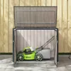 vidaXL Coffre de jardin noir 151,5 x 82 x 110,5 cm Acier Voir les images du produit 5
