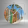 Wanduhr - Rund - Glasuhr - Board Surfen Strand - 30x30cm - Produktbild-Vorschau 3