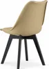MARK Stuhl – hellbeige/beige Farbe, schwarze Beine (4 Produktbild-Vorschau 6