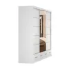 A white sliding door wardrobe with mirrored panels. Produktbild-Vorschau