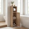 COSTWAY Schmaler Badezimmerschrank aus Holz, Nischenschrank Produktbild-Vorschau 10
