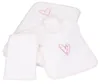Betz 3tlg Kapuzentuch 85x85 cm Babyset HERZCHEN I 100% Produktbild-Vorschau 1
