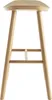 Miliboo - Barhocker aus hellem Holz H65 cm (2er Set) DEMORY Produktbild-Vorschau 5