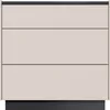 Nachttisch Lux XL 70cm, 3 Pushauszüge lackiert Creme Grafit Produktbild-Vorschau 9
