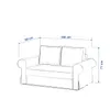 Dekoria Bezug für Backabro 2-Sitzer Sofa ausklappbar, Produktbild-Vorschau 4