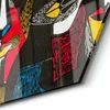 DEQORI Glasbild Echtglas 40x35 cm 'Linolschnitt Gesichter' Produktbild-Vorschau 5