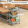 HOMCOM Servierwagen Rollwagen mit 3 Etagen Beistellwagen Produktbild-Vorschau 4