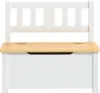Panca per bambini con contenitore Bianco e beige 60x30x55 Anteprima dell’immagine prodotto 3