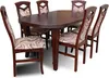 Moderne 7tlg. Esszimmer Garnitur Set Klassischer Tisch 6x Produktbild-Vorschau 2