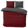 Bettwäsche 200x200 cm Bordeaux Anthrazit Wendebettwäsche Produktbild-Vorschau 1