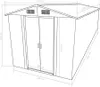 vidaXL Abri de jardin 257x298x178 cm Métal Gris Voir les images du produit 17