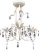 vidaXL Lustre Lampe suspendue cristal Lampe lustre blanc Voir les images du produit 1