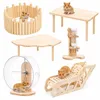 Houten speelset voor hamsters, bestaande uit 6 delen: Productafbeelding-voorbeeld 1