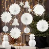 Adornos de copos de nieve de papel, decoración navideña, Vista previa de la imagen del producto 4