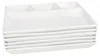 Lot de 6 assiettes à fondue en porcelaine blanche 23 x 18 Voir les images du produit 4
