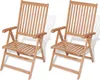 vidaXL Verstellbare Gartenstühle 2 Stk. Massivholz Teak Produktbild-Vorschau 7