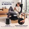 CASARIA Fauteuil tout confort pivotant 360 degrés noir Voir les images du produit 3