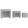 vidaXL Set tavoli 3 pezzi cemento grigio legno materiale Anteprima dell’immagine prodotto 14