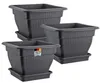 3x Set de pots de fleurs grand extérieur, pot de fleurs XL Voir les images du produit 1