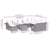 11-tlg. Garten-Sofagarnitur mit Kissen Schwarz Poly Rattan Produktbild-Vorschau 9