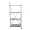 Clayre & Eef Wandregal 76x47x177 cm Weiß Braun Metall Produktbild-Vorschau 3