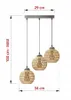 A diagram showing the dimensions of a pendant light fixture. Podgląd zdjęcia produktu