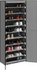 vidaXL Schuhschrank Grau 60x30x166 cm Stoff Produktbild-Vorschau 3