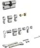 A collection of lock cylinder components and accessories laid out on a white background. Anteprima dell’immagine prodotto