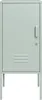 A mint green metal nightstand with a single door and legs, shown against a white background. Anteprima dell’immagine prodotto