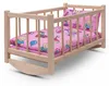 Baby Mix Bären Holzpuppenbettchen mit Bettzeug Produktbild-Vorschau 1