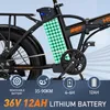 HITWAY faltbares Elektrofahrrad, 20-Zoll-Elektro-Fatbike, Produktbild-Vorschau 3