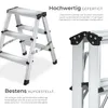 tectake® Doppelseitige Aluminium Trittleiter 3 Stufen, Produktbild-Vorschau 3