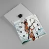 Wanduhr - Quadrat - Glasuhr - Brennen Mann Frau - 40x40cm - Produktbild-Vorschau 2