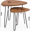 Designnový stolek wl5.659 sheesham metal side table set 2 Anteprima dell’immagine prodotto 4