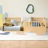 Massivholz Bodenbett 140x200 cm Kiefer Kinderbett mit Produktbild-Vorschau 2