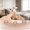 A bedroom setting with a bed and lamps, overlaid with touch control icons and text. Podgląd zdjęcia produktu